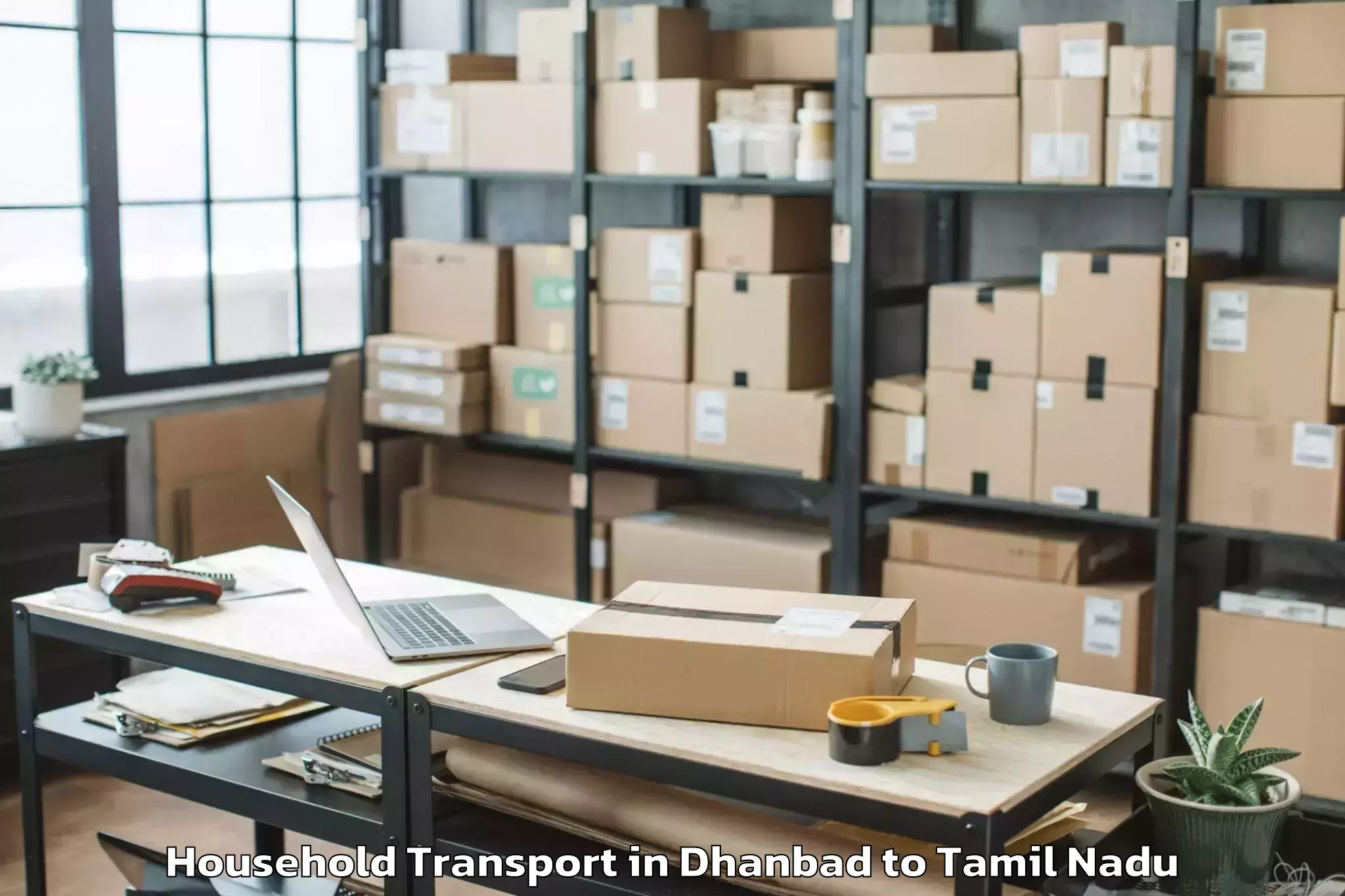 Easy Dhanbad to Tuticorin Airport Tcr Household Transport Booking